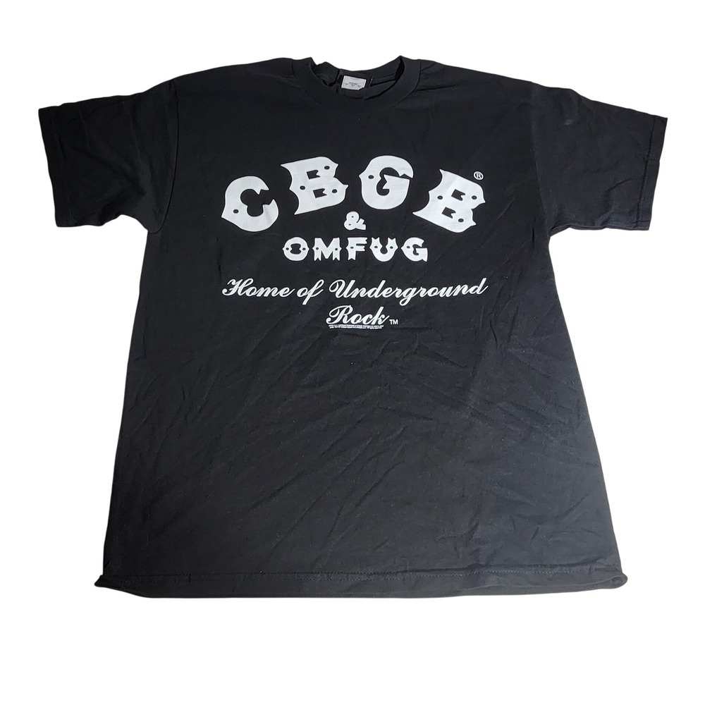 CBGB OMFUG Home of Underground Rock Graphic T-Shirt Black Mens Large L